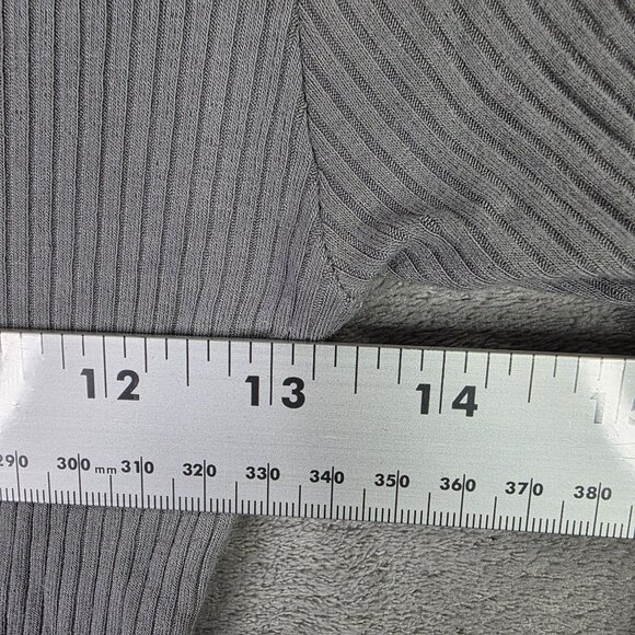 Womens Forever 21 Gray Ribbed Bodycon Mini Dress Long Sleeve 1/4 Zip Rayon S - Picture 5 of 7